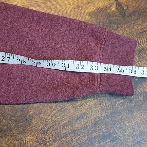 Eddie Bauer Jersey Knit Shirt Mens LT Crewneck Sweatshirt Long Sleeve Burgundy - Picture 8 of 9